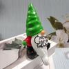 Creative Resin Christmas Gnome Ornament with White Beard for Desktop Decoration