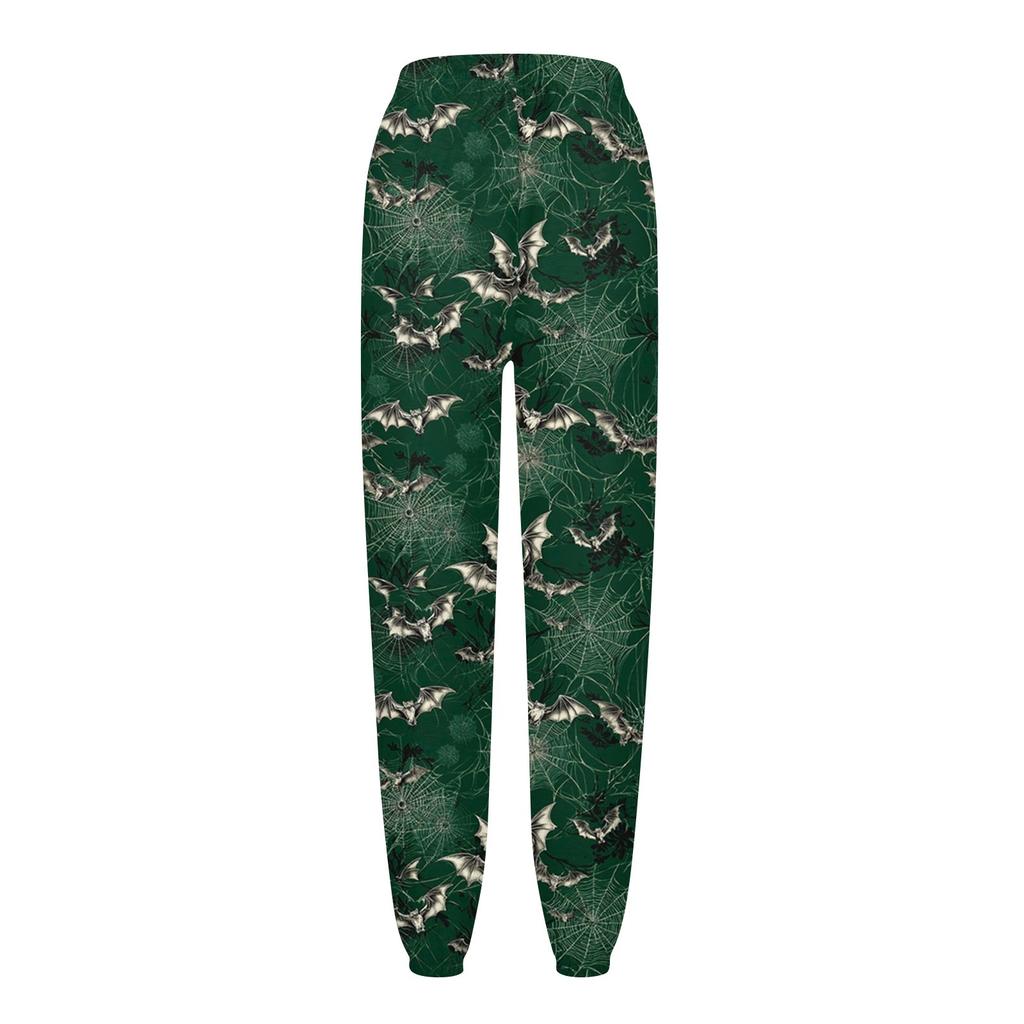 Women's Sports Pants With Pockets Fashion Print Elastic Waist Pants Casual Sweatpants Pants