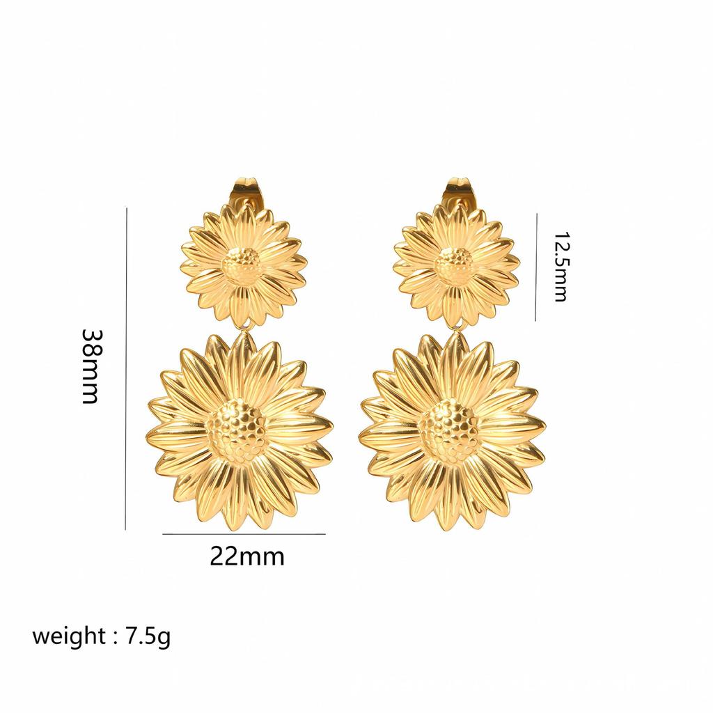 Individual Butterfly Insect Stainless Steel Earrings 18K Gold Color Waterproof Earring Elegant Dangling Charm Jewelry for Women