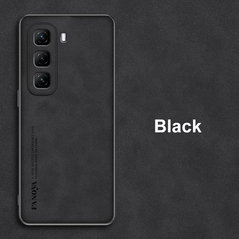 For Infinix Hot 50 Pro Plus 4G Case Luxury PU Leather Phone Case For Infinix Hot 50 5G Back Cover Matte Silicone Full Protection