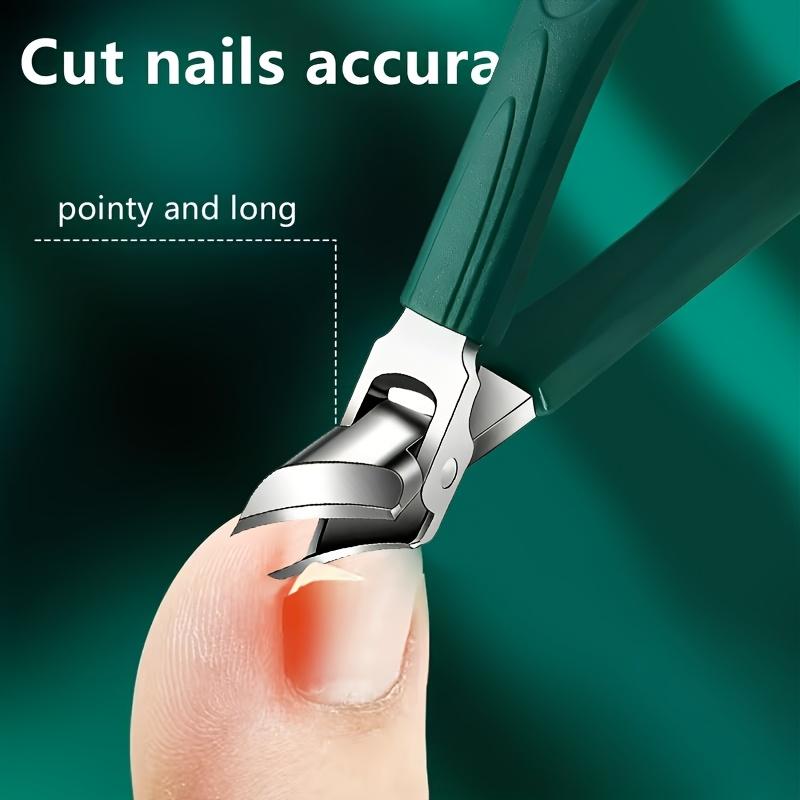 25° Angled Splash-Proof Nail Clipper Set Wide Mouth Curved Ultra-Sharp Blades Diagonal Anti-splash Unisex for Men Women