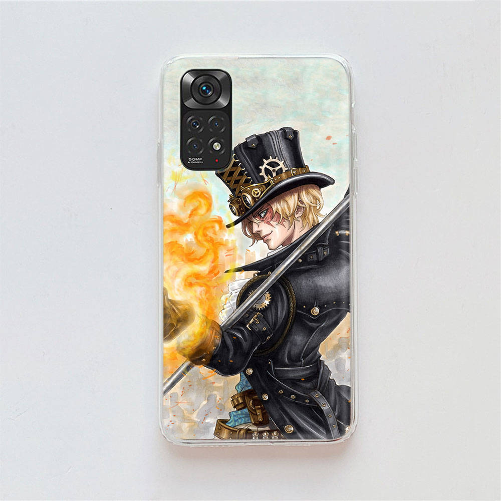 DT18 One Piece Sabo Hülle für Samsung A04 A14 A23 A34 A54 M23 M33 M52 M53 Realme 10 9 C30S C35 C55 VIVO Y02S Y21 Y33S Y51 X80 Pro Klare Hülle
