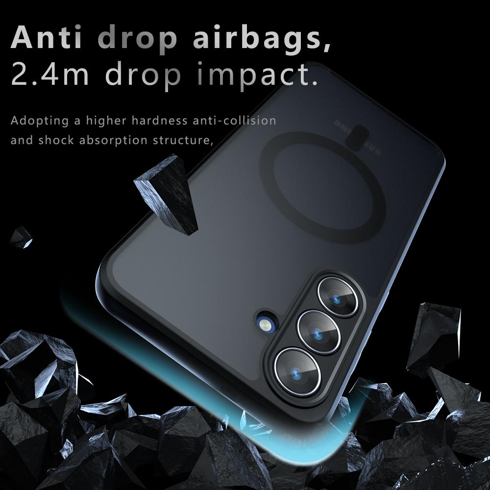 For Magsafe Magnetic Wireless Charging Case For Samsung Galaxy S25 FE S25FE 5G Shockproof Matte Back Cover Coque