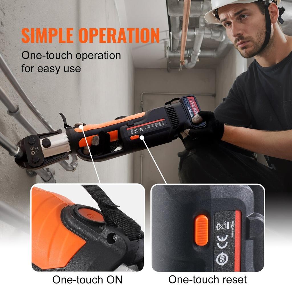 Pro Press Tool Pipe Crimping Kit Press Tool Battery Kit V15 V22 V28