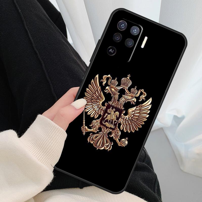 Russian Flag Case For Oppo A54 A74 A94 A18 A57 A17 A77 A38 A58 A78 A98 A80 A60 A40 A96 A76 A16 A15 A5 Pro
