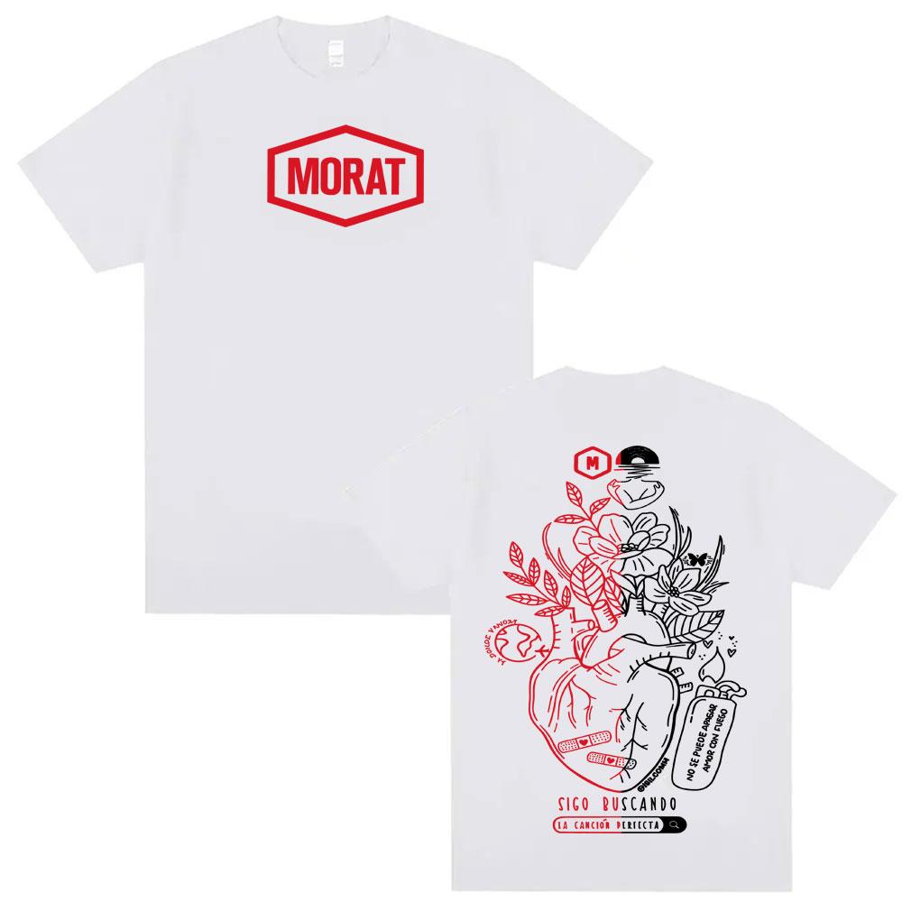 Rock Band Morat Album Graphic Printed T Shirts Men Women Hip Hop Vintage Trending T-shirts Crewneck Cotton Short Sleeve T-shirt