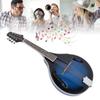 A Style Mandolin Wooden 8 String Mandolin with Chrome Open Gear Tuners for Band Individual Performan