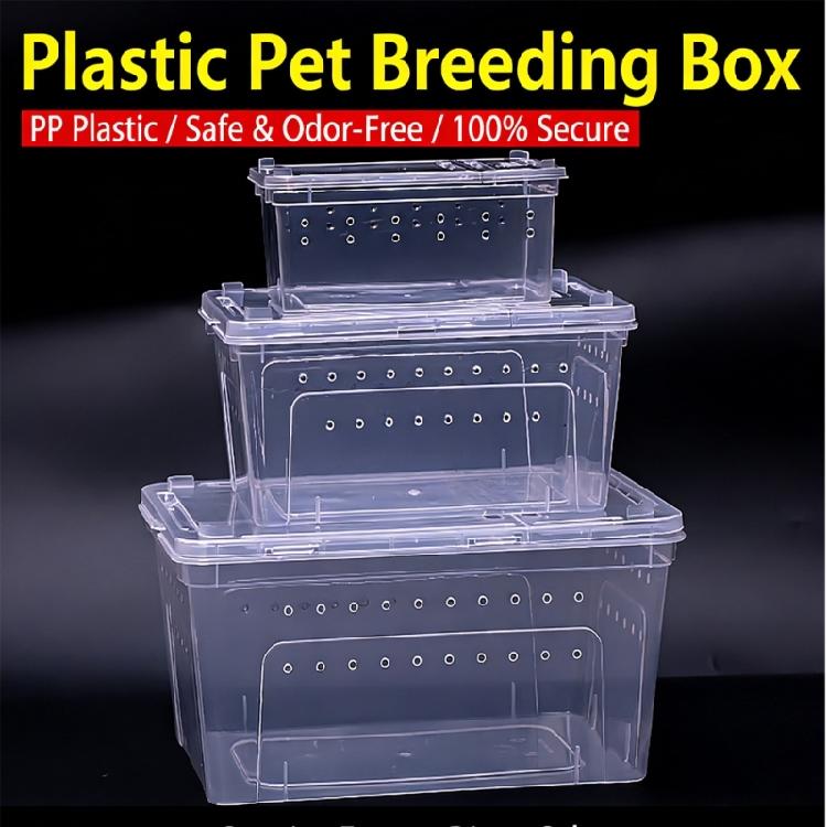Plastic Lizards Keeper Tanks Observation Panel Breathable Design Stackable Enclosure