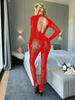 Sexy Lingerie Leopard Mesh Bodystockings Fishnet Jumpsuit Hollow See Through Tight Erotic Pajamas Elastic Night Club Underwear