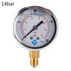 16 Styles Dual Scale Liquid Filled Pressure Gauge with Brass Internals 1/4" BSPT Bottom Mount Pressure Gauge Durable
