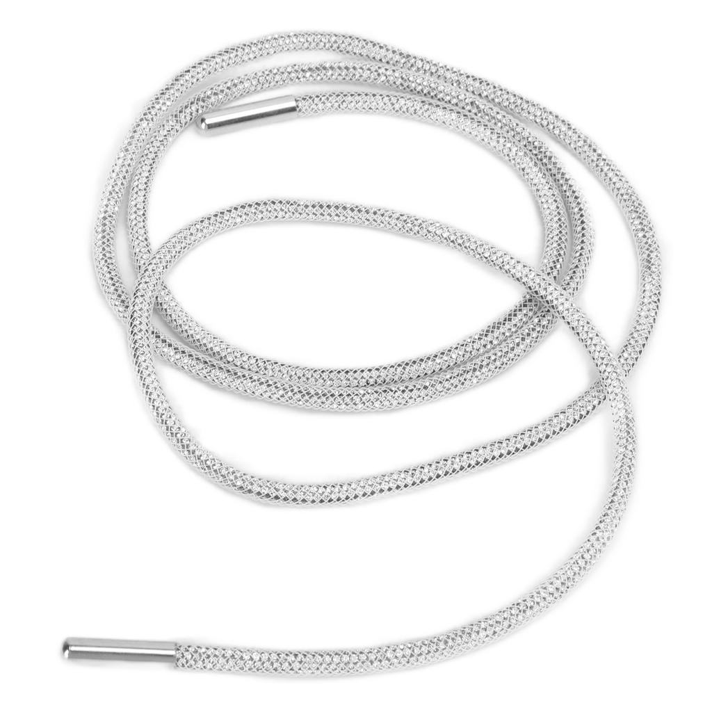 Rhinestone Shoelace Width 4mm Long 120cm Personalized Exquisite Shoes Accessories for Wedding Dresses NecklacesWhite