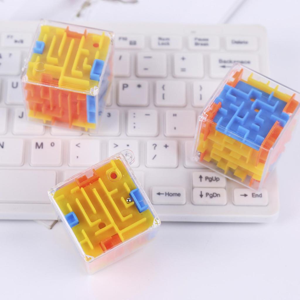 3D Maze Rubik's Cube Six-sided Transparent Puzzle Speed Rubik's Cube Rolling Ball Rubik's Cube Labyrinth Toys for Children Stress Reduction Toys
