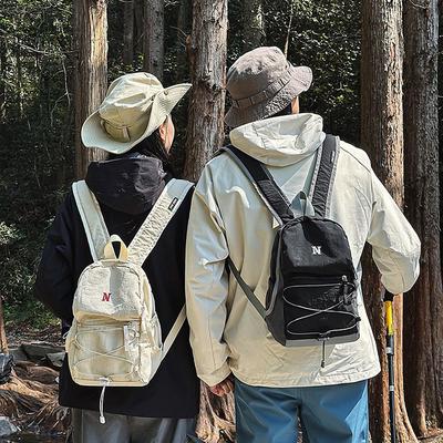 School Bag New Outdoor Backpack Contrasting Color Mountaineering Bag Picnic Retro School Bag Lightweight Travel Bag Sports Hiking Small Backpack