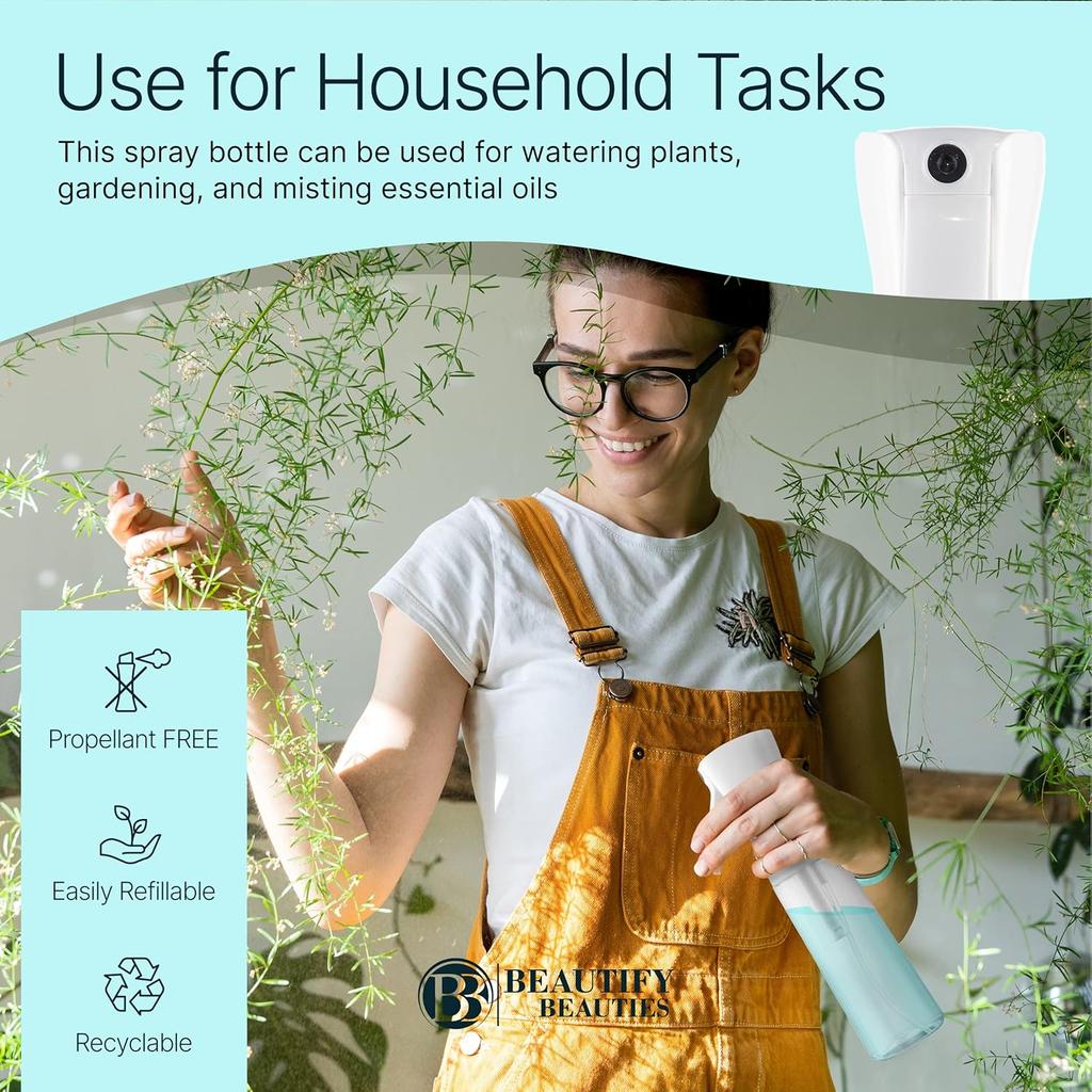 High Pressure Spray Bottles Continuous Mist Watering Can Automatic Salon Barber Water Sprayer Liquid Seasoning Oil Spray Bottles