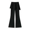 Women's Faux Two-Piece Micro-Flare High-Waisted Slimming Horseshoe Pants - Spring/Summer 2026