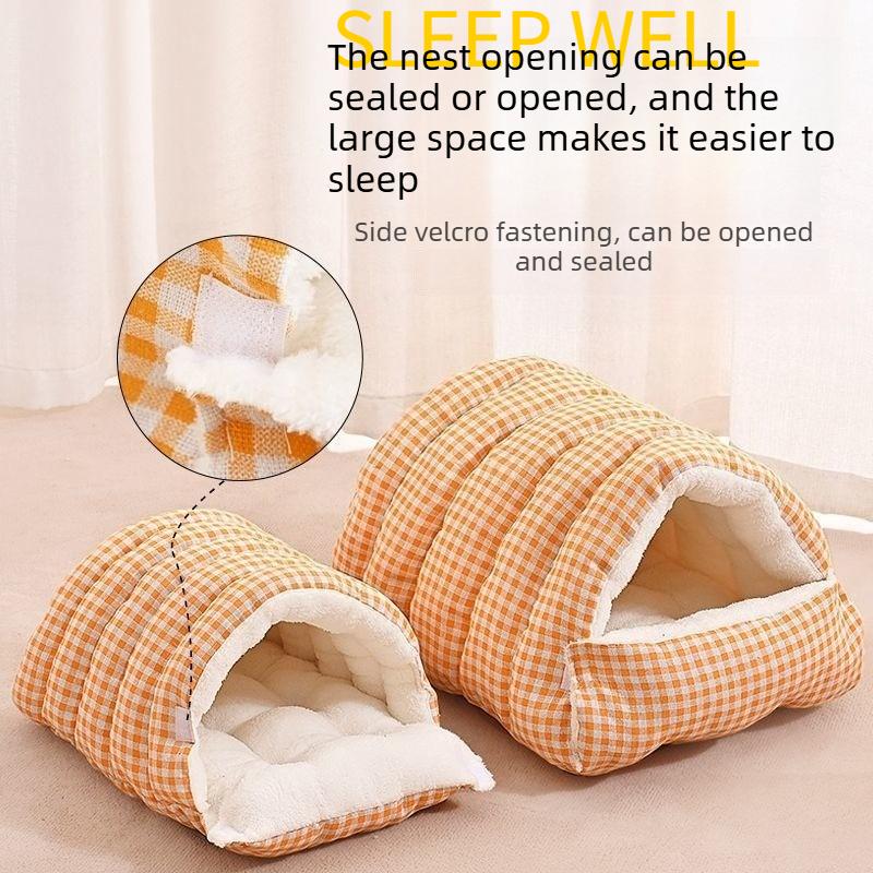 Warm Enclosed Cat Bed Winter Pet House for Cats Dogs All Seasons Cozy Amazon New Pet Supplies