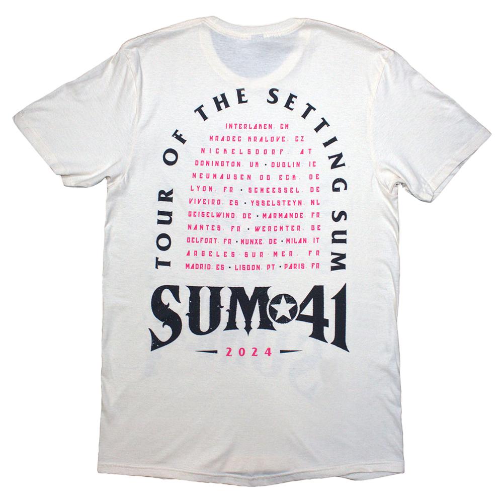 Sum 41 Unisex Adult Tour Â´24 Skull Back Print T-Shirt