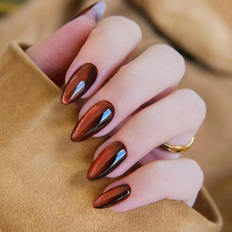 Medium-Length Gradient Glitter Ballet Nails - Wearable Stickers