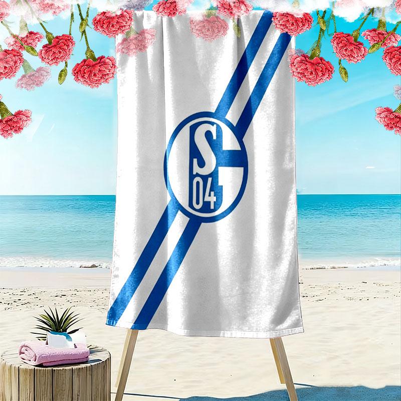 Asciugamano da Spiaggia Schalke, Asciugamano Grande Morbido ad Asciugatura Rapida per Spiaggia Campeggio Nuoto