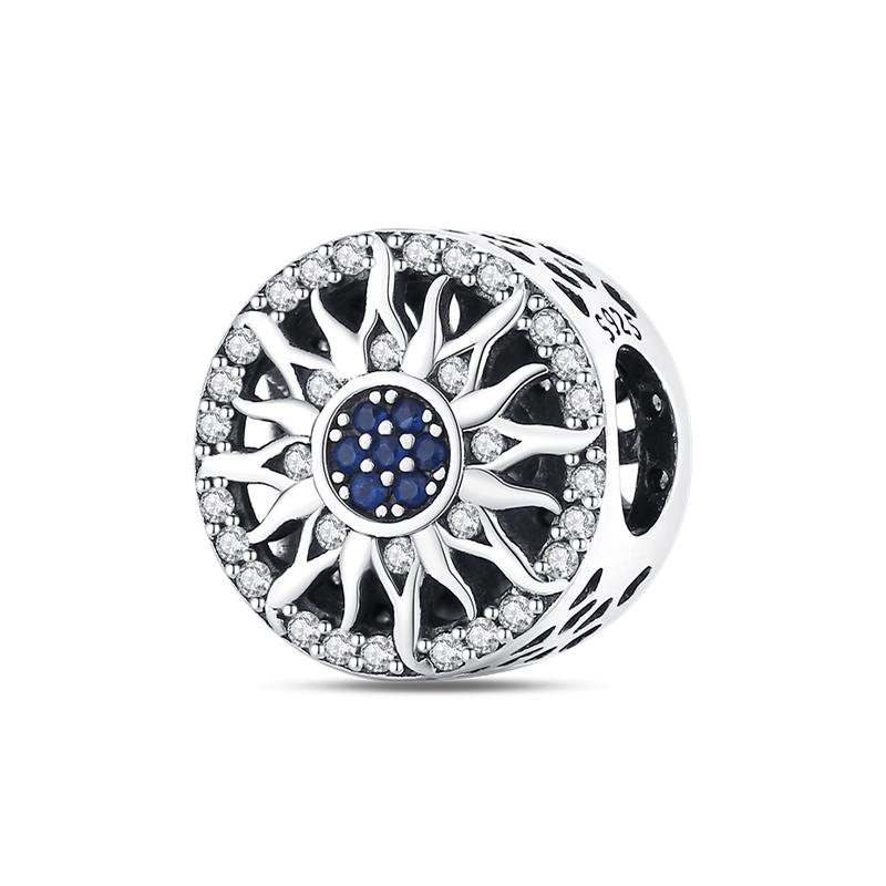 Exquisite 925 Silver Mysterious Blue Butterfly Devil's Eye Fatima's Hand Pendants Charms Beads Fit Qikaola Bracelets DIY Jewelry