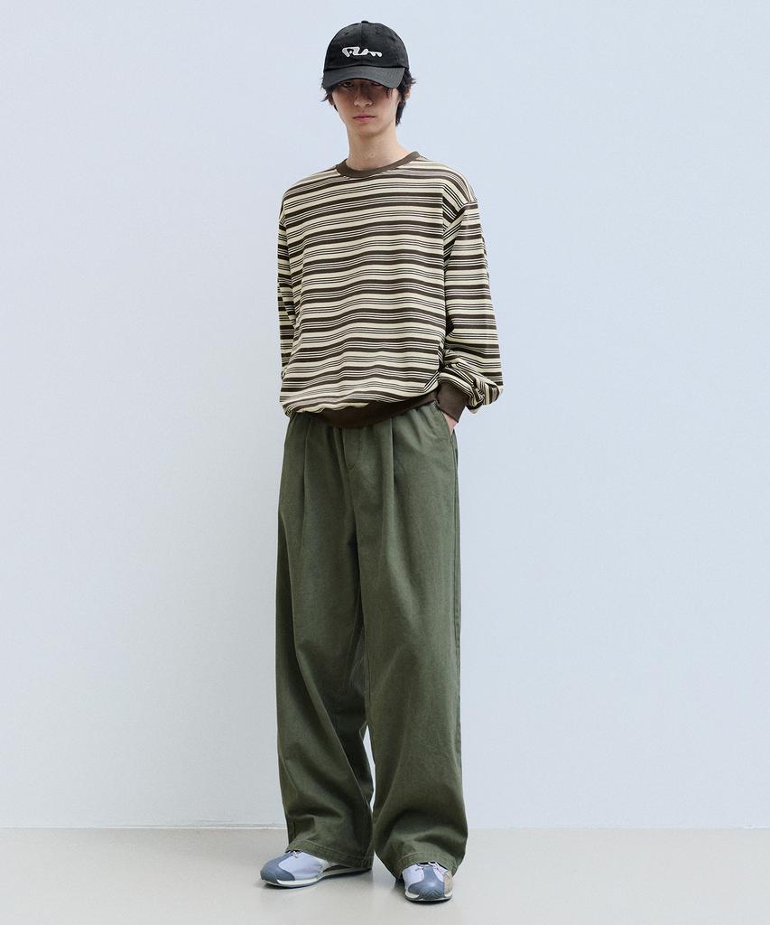 FILLUMINATE Mono Stripe Sweatshirt - Brown