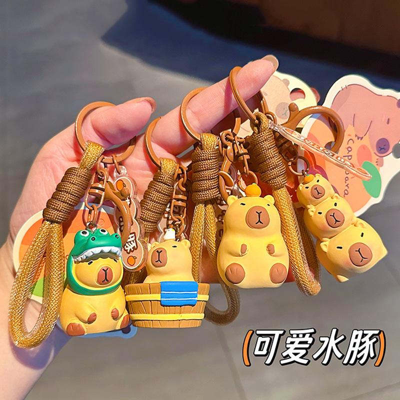 Keychain Cute Little Capybara Bag Pendant Women'S Fashion Car Key Chain Pendant