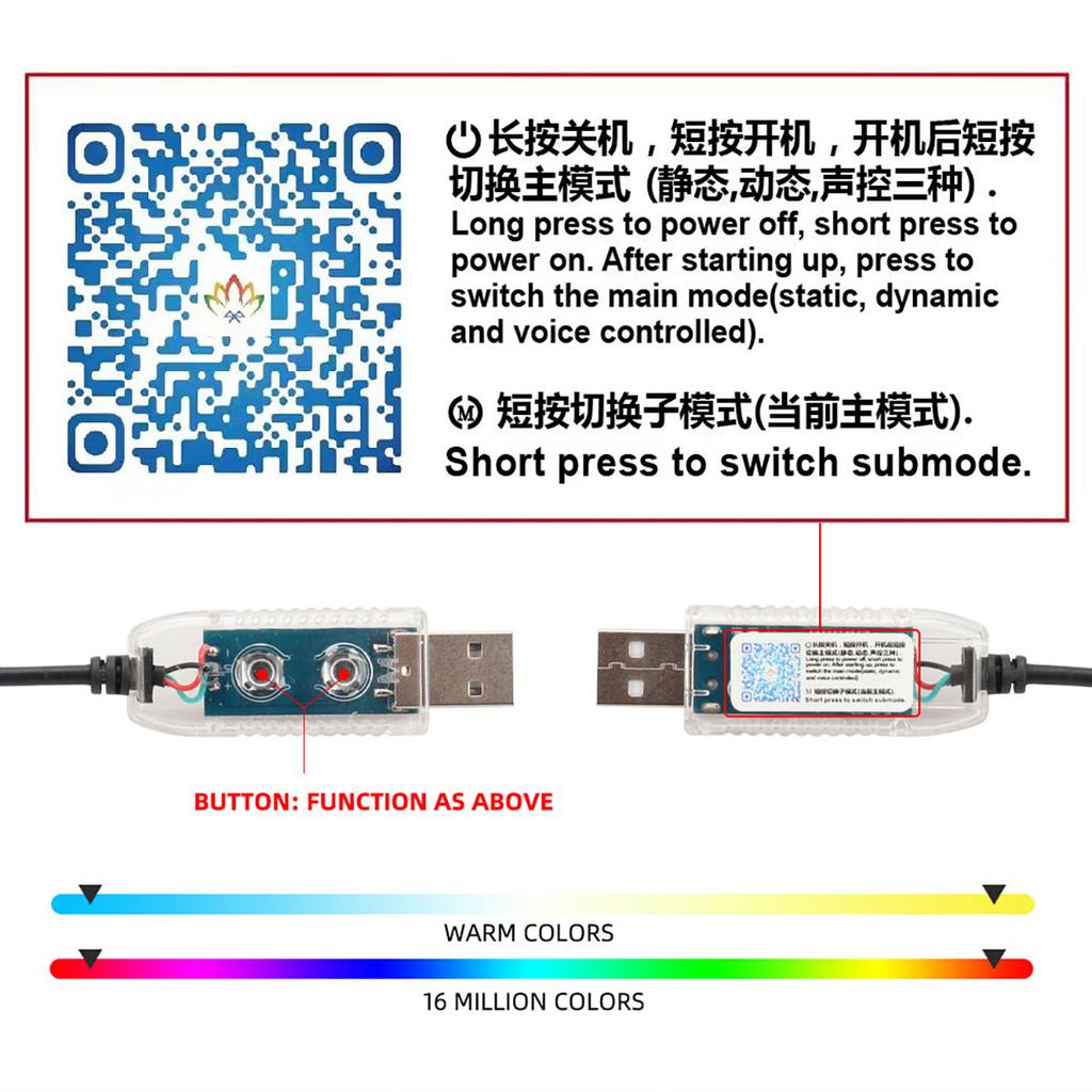 1 IN 4 Car Foot Lamp Symphony Car Interior Light Decorative Atmosphere Lights USB App Control Ambient Neon Light