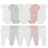 10PCS Newborn Clothing Set Short Sleeve Jumpsuit Infant Boy Girl Full Moon Gift Pack