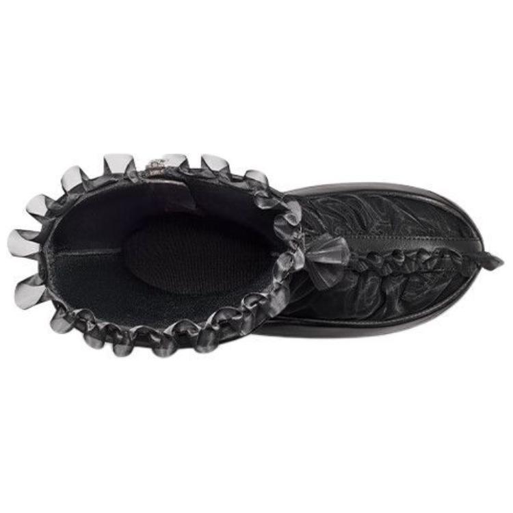 Collina Strada X Ugg Commuter Versatile Comfortable Trendy Zipper Round Toe Knee High Boots Women Boots Black 1170914-BLK