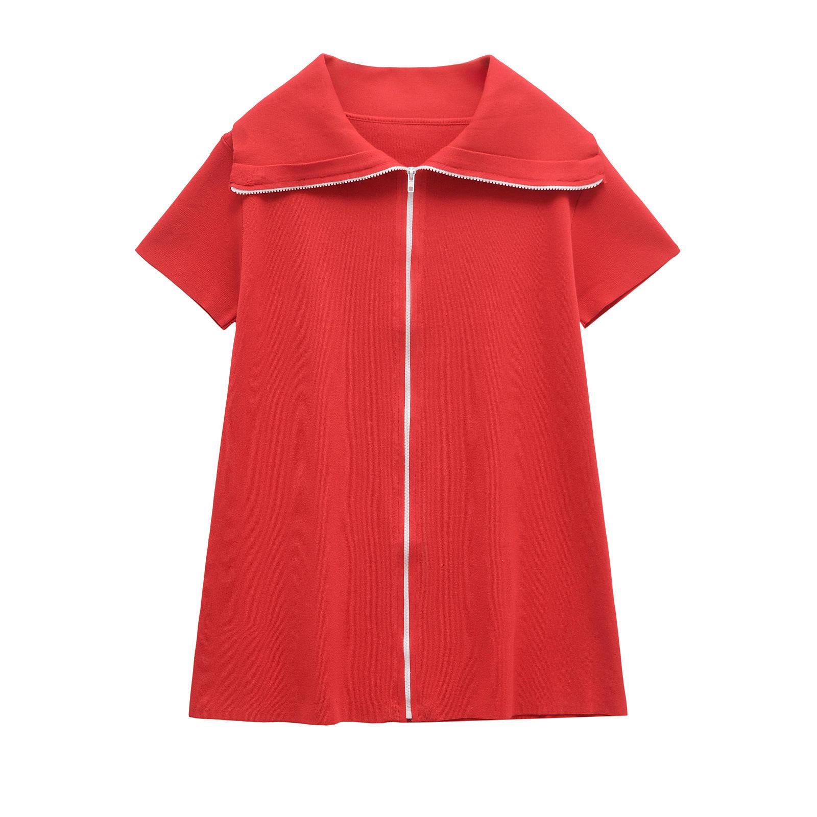 

2025 Весна Женское Модное Платье Мини в Европейском и Американском Стиле Плоской Вязки 9598080 Large красный