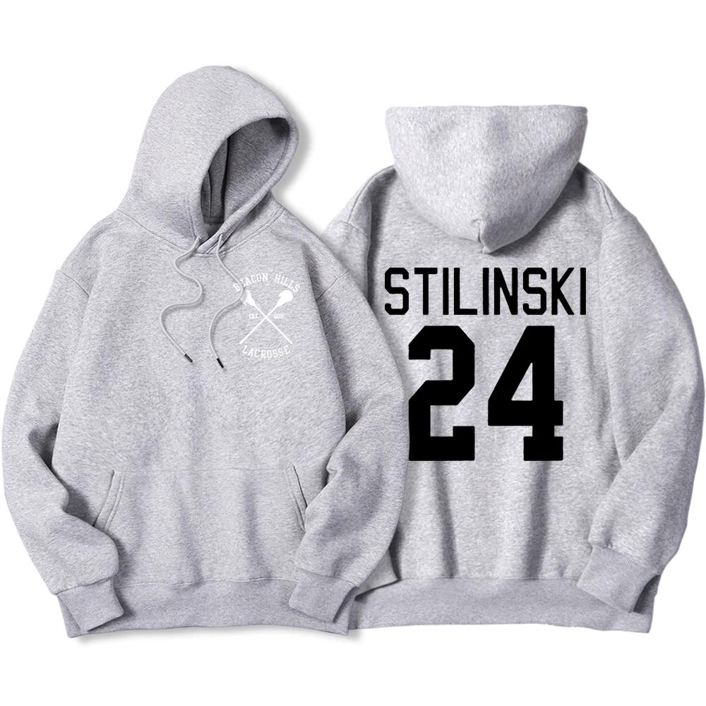 Herbst/Winter Stilinski 24 Print Hoodie Herren Hip Hop Street Hoodie Rundhals Personalisierte Lässige Mode Herren Warmes Oberteil