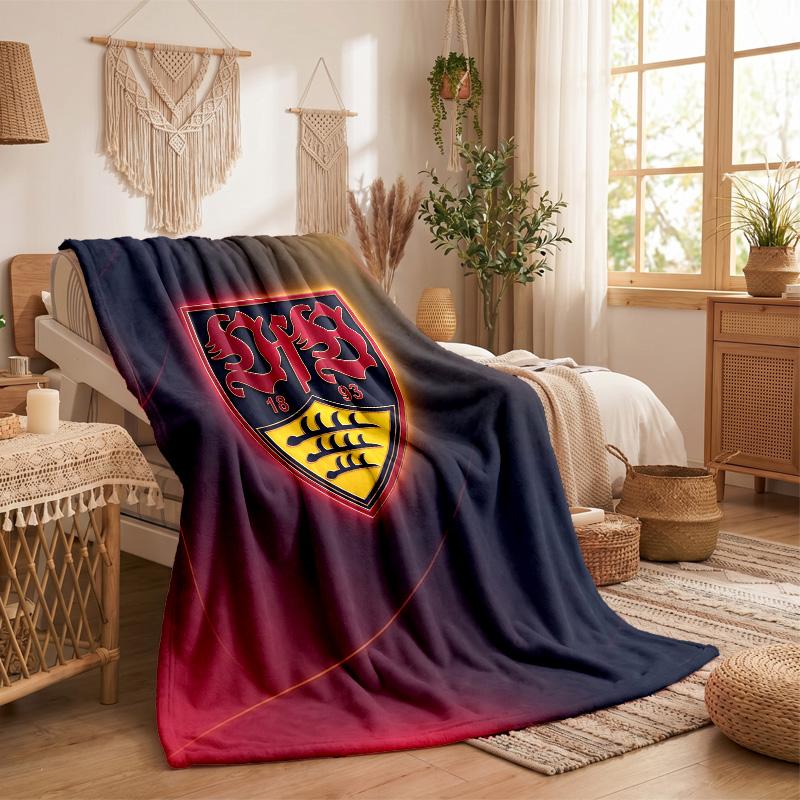 Couverture Flottée VfB Stuttgart Football Douce Chaude Jeté de Canapé Lit Pour Maison Bureau Chambre à Coucher