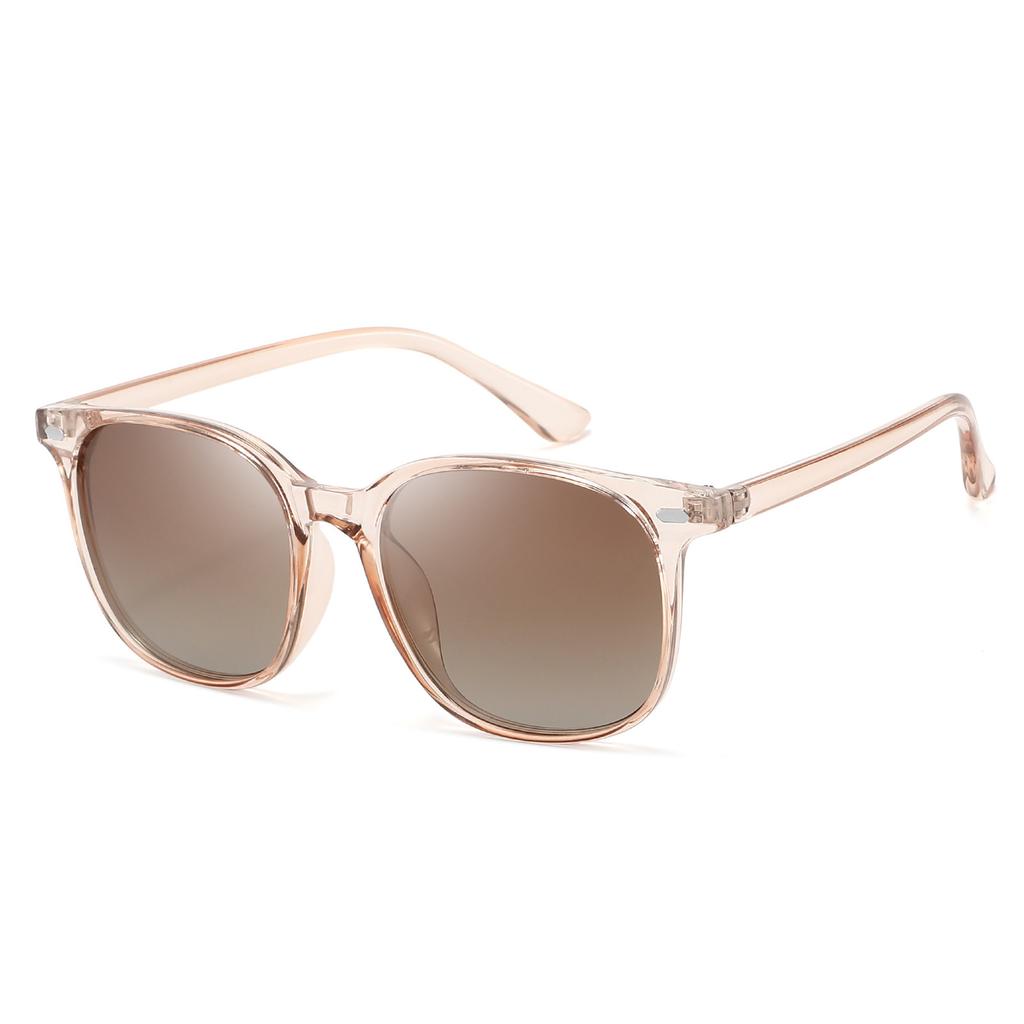 New polarized sunglasses, European and American retro fashion sunglasses, men's and women's colorful outdoor two-color rice nail glasses