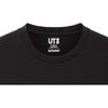 Uniqlo Sudadera con Estampado de Anime de Dibujos Animados Manga Corta Camiseta Unisex Tops Negro 428158-09
