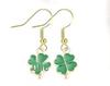 Women's Classic Green Four-Leaf Clover Necklace & Earring Set - Light Luxury High-End Design