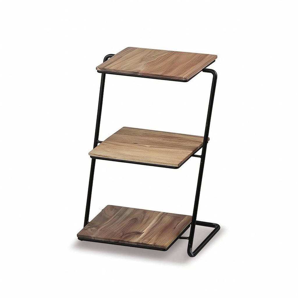 Dessert Stand with Wooden Shelves Decorative 3 Tier Cake Space Saving Platter for Party