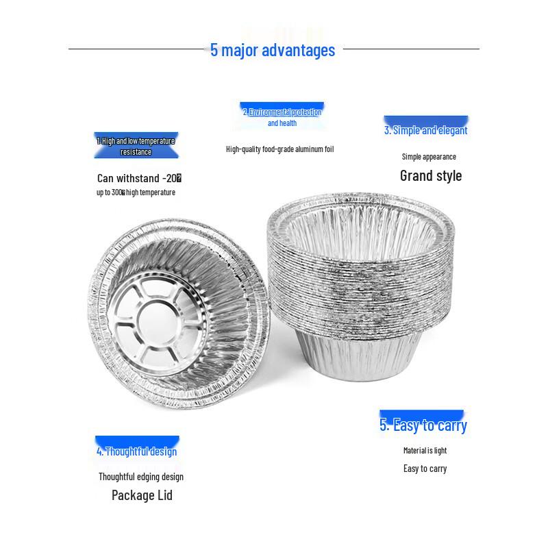 Homeglen Disposable Round Aluminum Foil Bowls