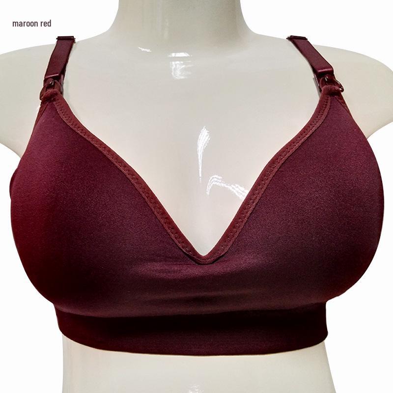 Wire-Free Maternity Nursing Bra: Thin Cup, Front-Opening, One-Piece Design for Pregnancy & Breastfeeding