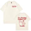 Slow Sunday Coffee Club Cartoon Funny Meme T Shirts Men Women Retro Harajuku Fashion T-shirt Oversized Cotton Tshirt Tops