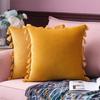 Nordic Style Solid Color Tassel Pillow Cover Short Plush Cushion Covers Bedroom Sofa Decorative Pillowcase Bohemian Style Gift Cushion Covers