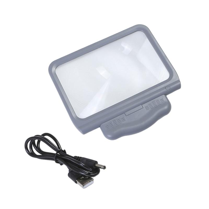 Magnifying Glass Lens Handheld Eye Loupe Magnifier with LED Light for Newspaper Reading Jewelry Stamp Inspection