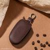 Pu Leather Car Key Fob Protector Case Holder Car Smart Bag Keychain Protector Cover With Metal Hook and Keyring
