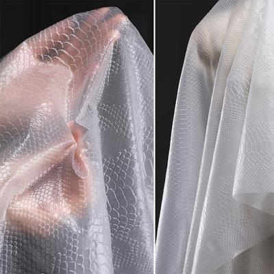 Slangenhuid Patroon Semi-transparante TPU Stof Matte Waterdichte Film Designer Stof DIY Naaien Jurk Kleding Regenjas Tas Decor