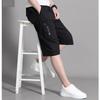Mens Cargo Shorts Knee Pants Zipper Pocket Summer Cotton Shorts Climbing Jogger Elastic Waist Sports Wear