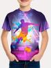 T-shirt pour Enfants Mode Impression 3D Été Manches Courtes Personnalisé Hip-Hop Confortable Col Rond Haut de Sport