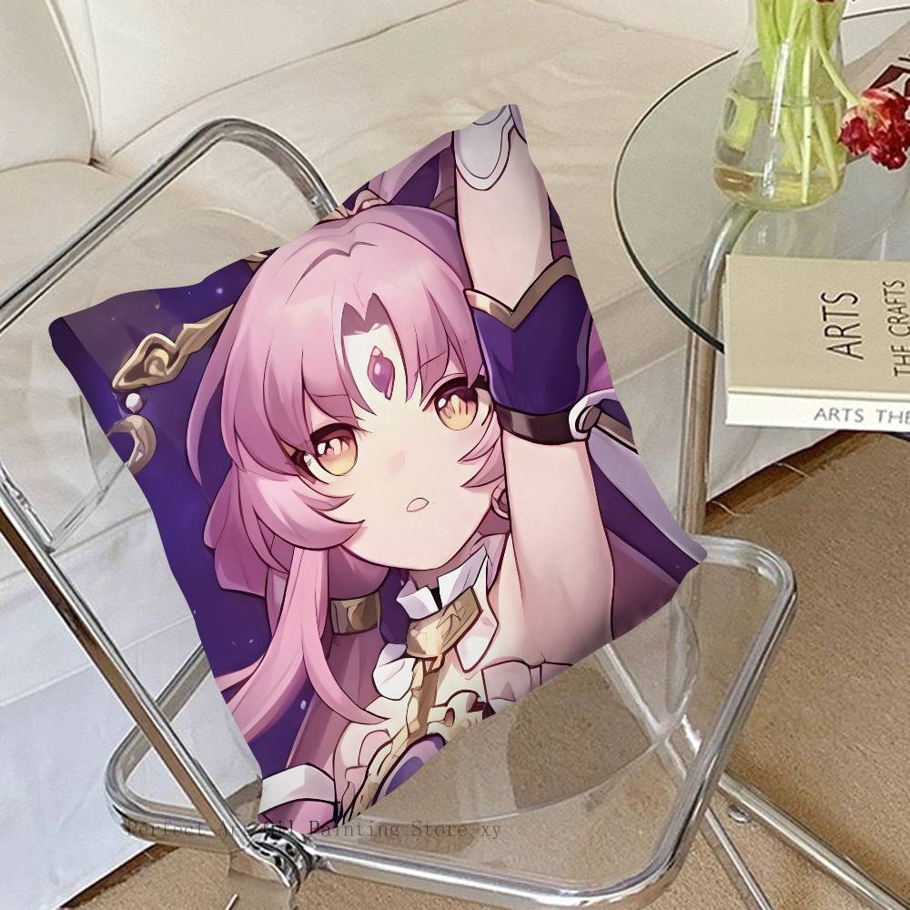 1pc Cartoon Anime Game Honkai Star Rail Fu Xuan Pillow Case Fashion Square Pillowcase Bedroom Sofa Room Ins Decoration Leisure