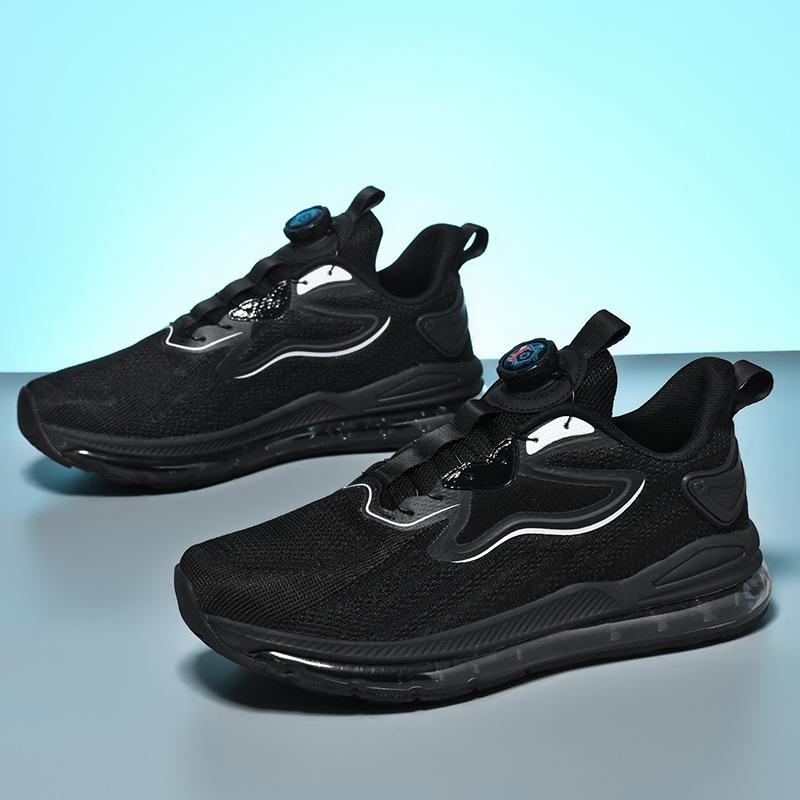 Extra large size men's shoes four seasons fashion air cushion running shoes flying woven casual sports shoes outdoor breathability