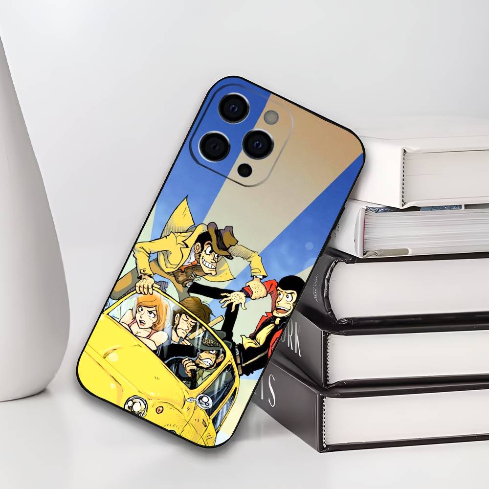Anime L-Lupin Der Dritte Handyhülle Für iPhone 17,16,15,14,13,12,11 Plus,Pro Max,XS,Weiches Silikon Schwarze Hülle