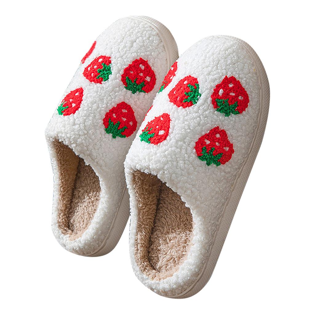Bestickte Frucht-Warme Baumwoll-Hausschuhe für Damen und Herren für Paare Heim-Baumwollschuhe