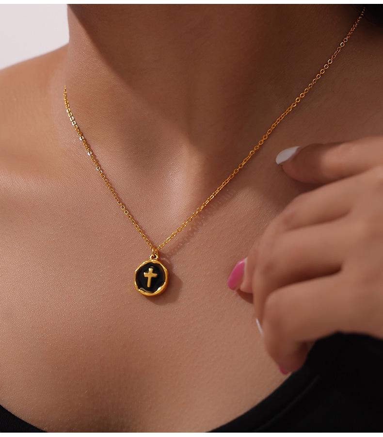 Heart Tassel Pendant Necklace: European & American Design, Titanium Steel Jewelry for Women